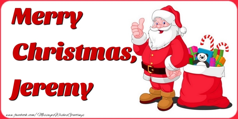 Greetings Cards for Christmas - Merry Christmas, Jeremy