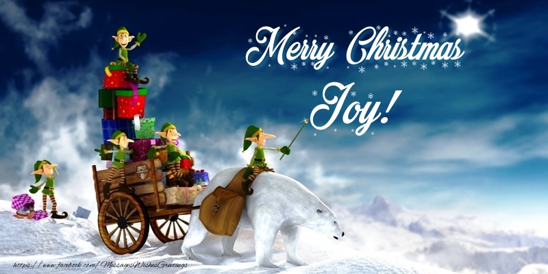 Greetings Cards for Christmas - Merry Christmas Joy!