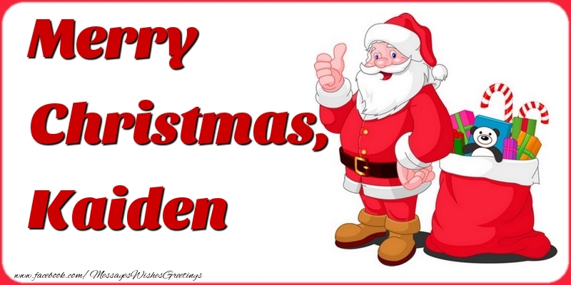 Greetings Cards for Christmas - Merry Christmas, Kaiden