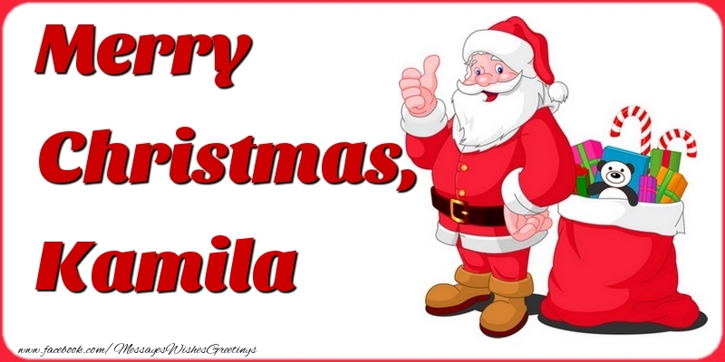 Greetings Cards for Christmas - Merry Christmas, Kamila