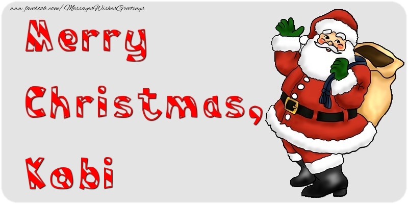 Greetings Cards for Christmas - Merry Christmas, Kobi