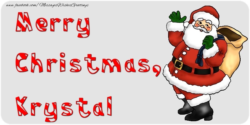 Greetings Cards for Christmas - Merry Christmas, Krystal