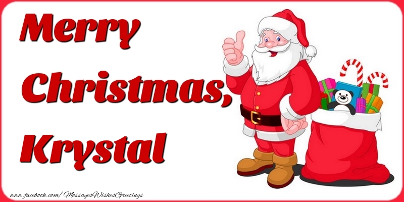Greetings Cards for Christmas - Merry Christmas, Krystal