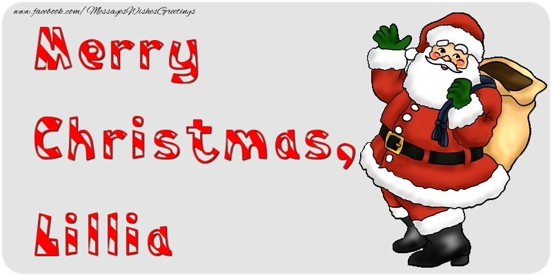 Greetings Cards for Christmas - Merry Christmas, Lillia