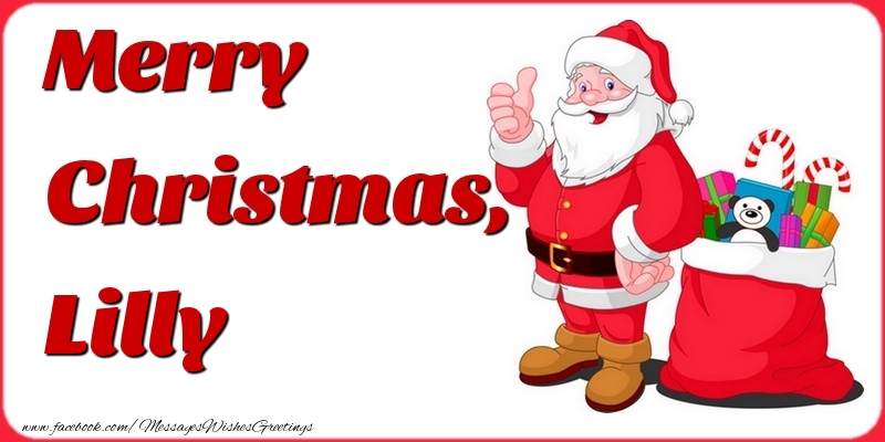 Greetings Cards for Christmas - Gift Box & Santa Claus | Merry Christmas, Lilly