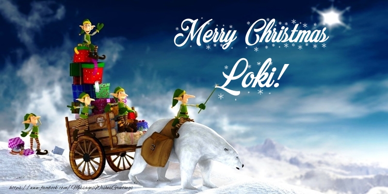 Greetings Cards for Christmas - Merry Christmas Loki!