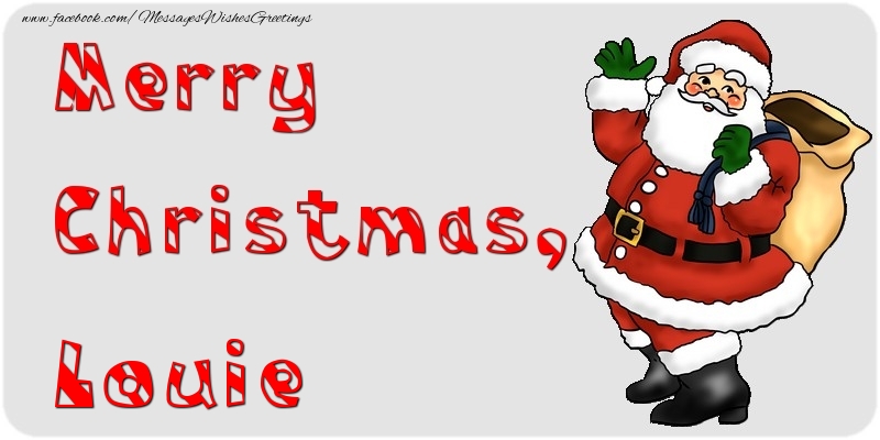 Greetings Cards for Christmas - Merry Christmas, Louie