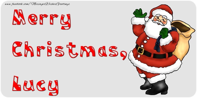 Greetings Cards for Christmas - Merry Christmas, Lucy