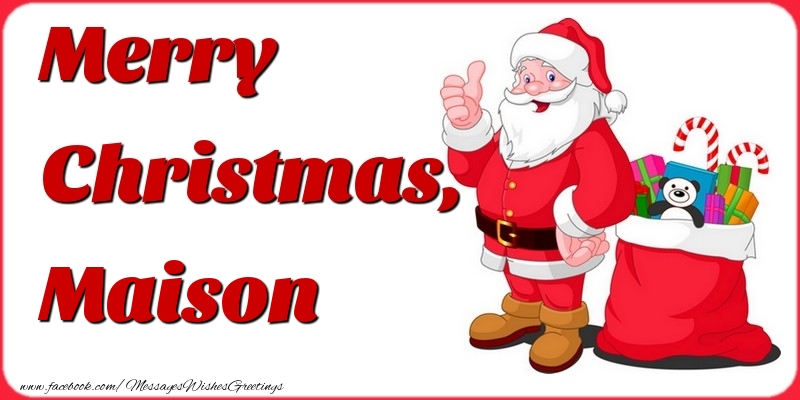 Greetings Cards for Christmas - Merry Christmas, Maison
