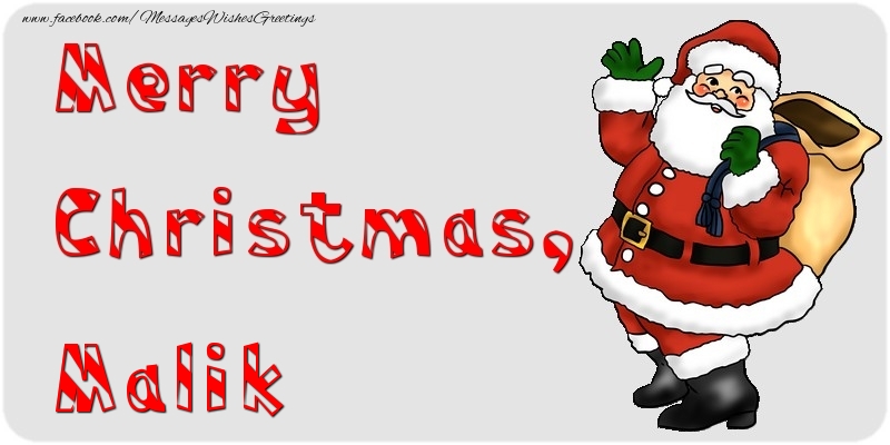 Greetings Cards for Christmas - Merry Christmas, Malik