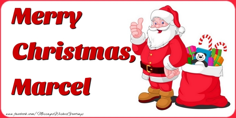 Greetings Cards for Christmas - Gift Box & Santa Claus | Merry Christmas, Marcel