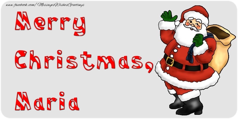 Greetings Cards for Christmas - Merry Christmas, Maria
