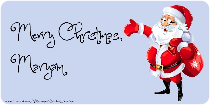 Greetings Cards for Christmas - Merry Christmas, Maryam