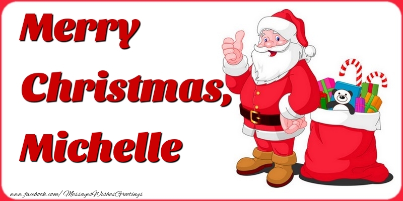 Greetings Cards for Christmas - Merry Christmas, Michelle