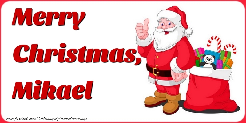 Greetings Cards for Christmas - Gift Box & Santa Claus | Merry Christmas, Mikael