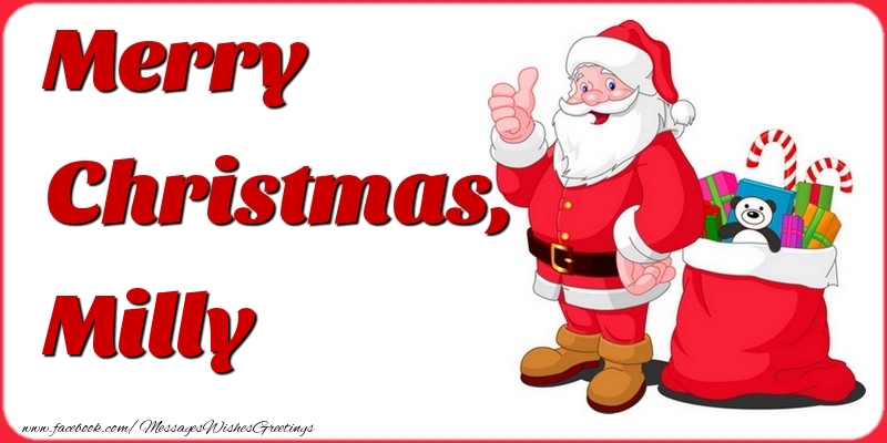 Greetings Cards for Christmas - Merry Christmas, Milly