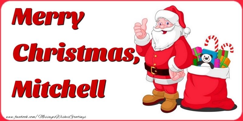 Greetings Cards for Christmas - Merry Christmas, Mitchell