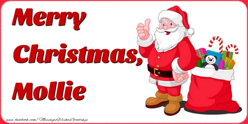 Greetings Cards for Christmas - Gift Box & Santa Claus | Merry Christmas, Mollie
