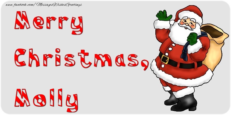 Greetings Cards for Christmas - Merry Christmas, Molly