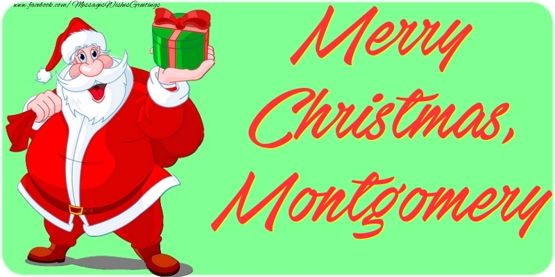 Greetings Cards for Christmas - Merry Christmas, Montgomery