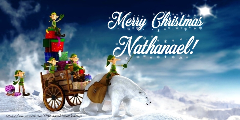 Greetings Cards for Christmas - Merry Christmas Nathanael!