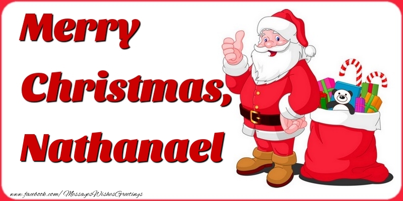 Greetings Cards for Christmas - Merry Christmas, Nathanael