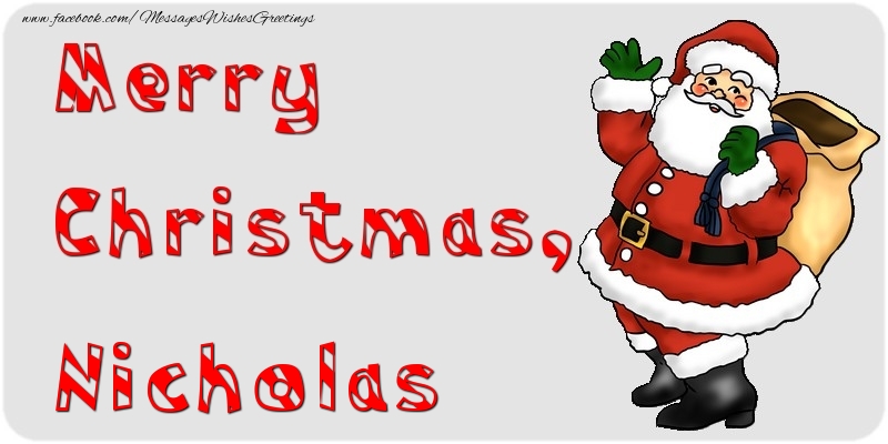 Greetings Cards for Christmas - Merry Christmas, Nicholas