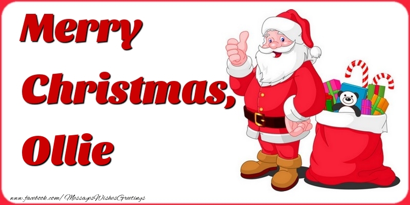 Greetings Cards for Christmas - Merry Christmas, Ollie