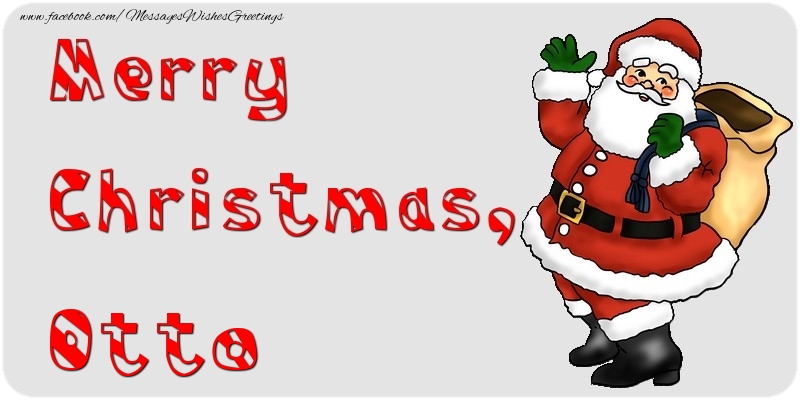 Greetings Cards for Christmas - Merry Christmas, Otto