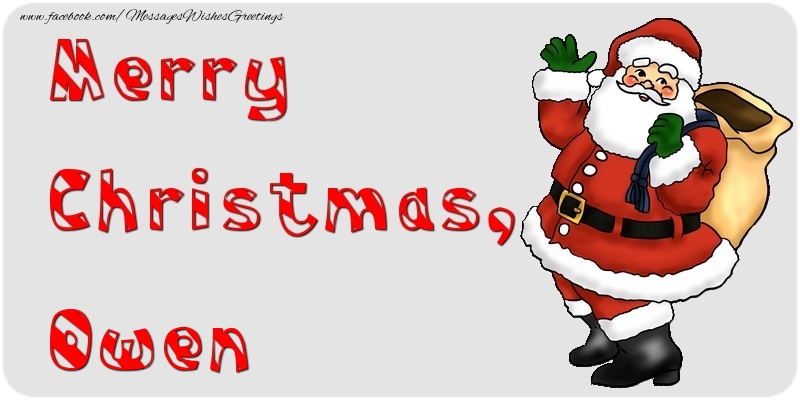 Greetings Cards for Christmas - Merry Christmas, Owen