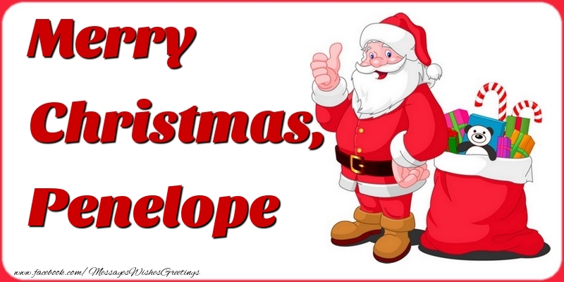 Greetings Cards for Christmas - Merry Christmas, Penelope