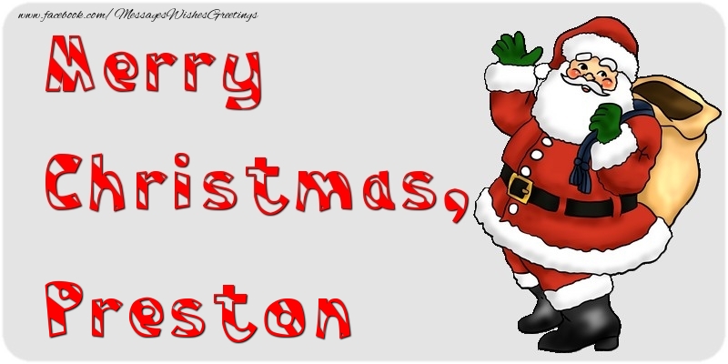 Greetings Cards for Christmas - Merry Christmas, Preston