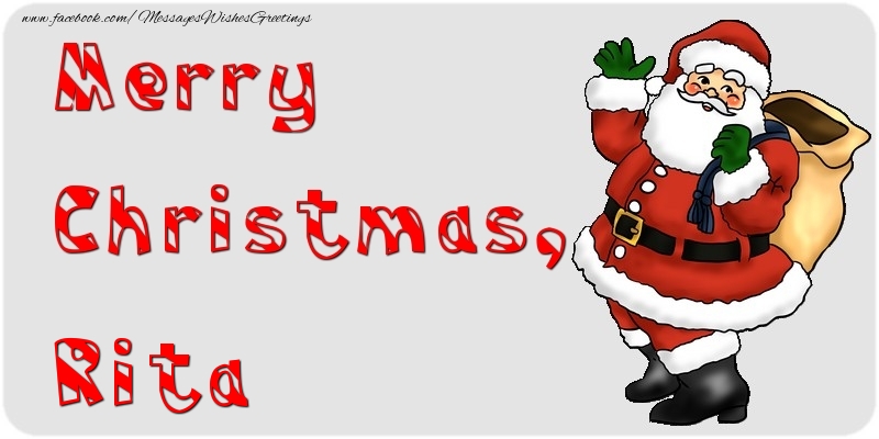 Greetings Cards for Christmas - Merry Christmas, Rita