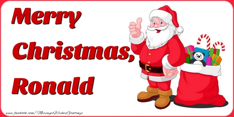 Greetings Cards for Christmas - Merry Christmas, Ronald