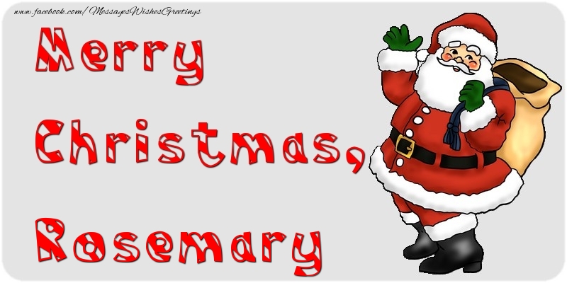 Greetings Cards for Christmas - Merry Christmas, Rosemary