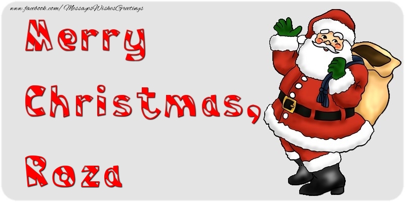 Greetings Cards for Christmas - Merry Christmas, Roza