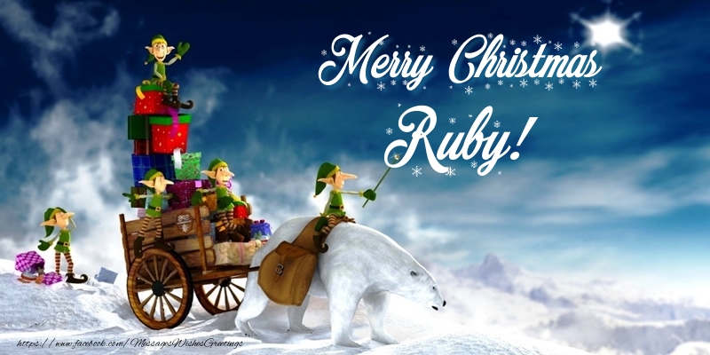 Greetings Cards for Christmas - Merry Christmas Ruby!