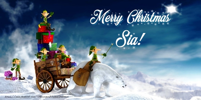Greetings Cards for Christmas - Merry Christmas Sia!