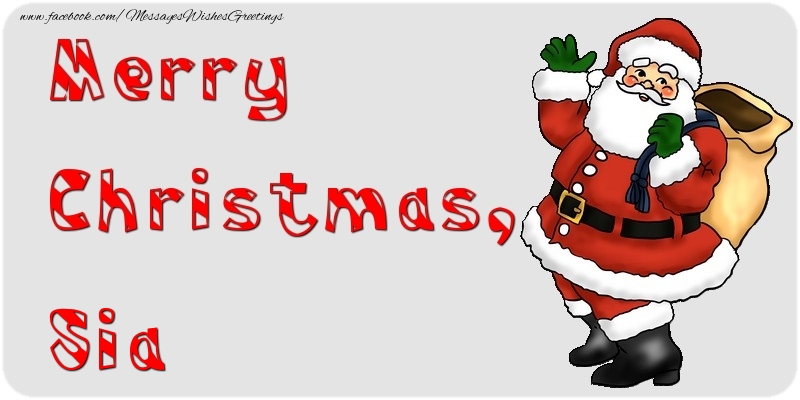 Greetings Cards for Christmas - Merry Christmas, Sia