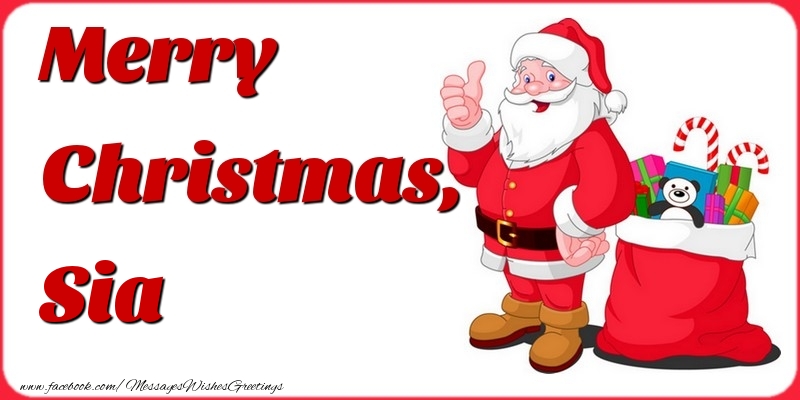 Greetings Cards for Christmas - Merry Christmas, Sia