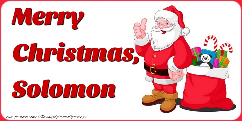 Greetings Cards for Christmas - Merry Christmas, Solomon