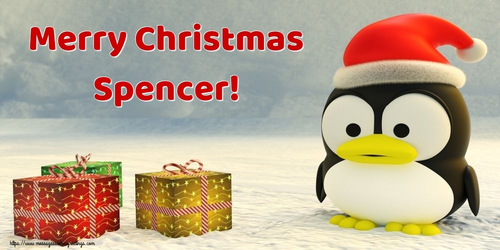 Greetings Cards for Christmas - Merry Christmas Spencer!