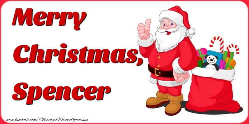 Greetings Cards for Christmas - Gift Box & Santa Claus | Merry Christmas, Spencer