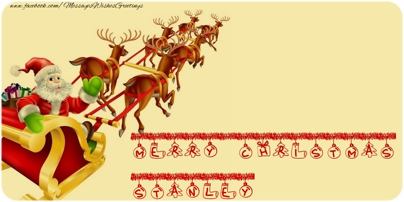 Greetings Cards for Christmas - MERRY CHRISTMAS Stanley