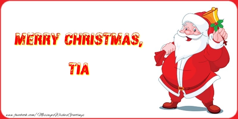 Greetings Cards for Christmas - Merry Christmas, Tia