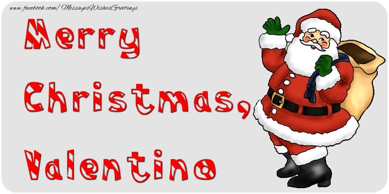 Greetings Cards for Christmas - Merry Christmas, Valentino
