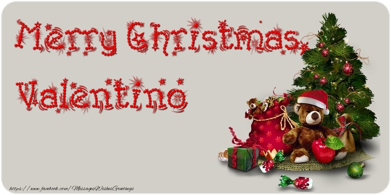 Greetings Cards for Christmas - Merry Christmas, Valentino