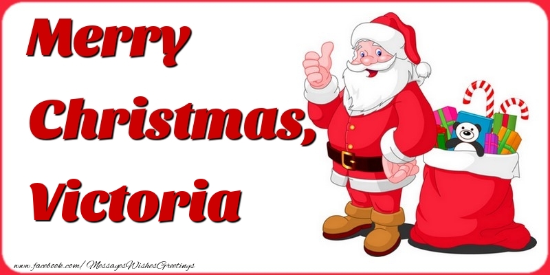 Greetings Cards for Christmas - Merry Christmas, Victoria