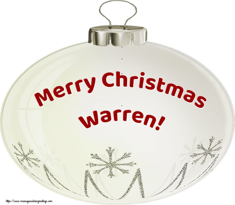 Greetings Cards for Christmas - Merry Christmas Warren!
