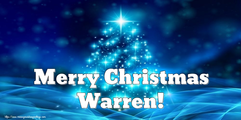 Greetings Cards for Christmas - Merry Christmas Warren!